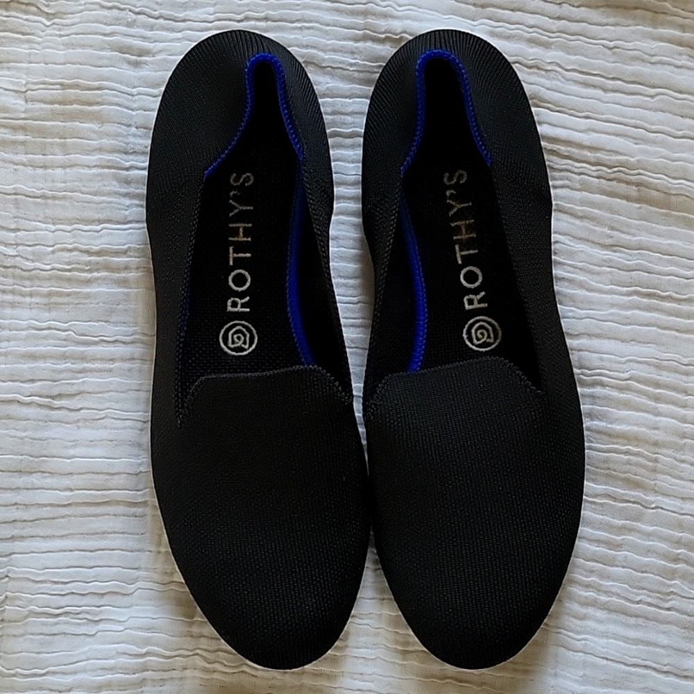 Rothy's " The Loafer" in black $169/ Size W9